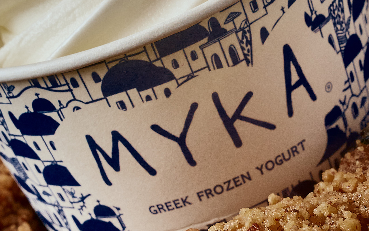 MYKA Greek frozen yogurt cup
