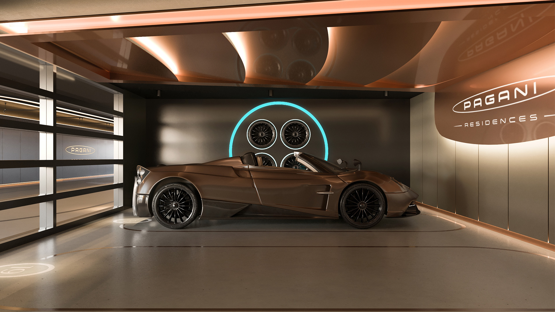 Pagani Residences private parking garage