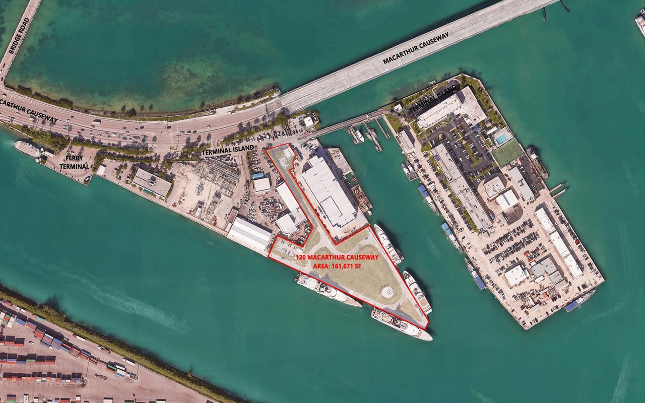 superyacht marina at Terminal Island off the MacArthur Causeway