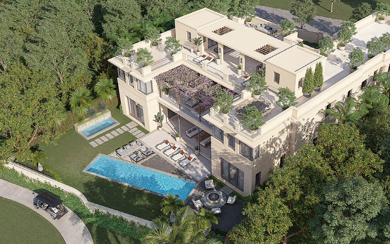 The Mansions on Fisher Island lot 9 aerial The Mansions on Fisher Island lot 9 aerial