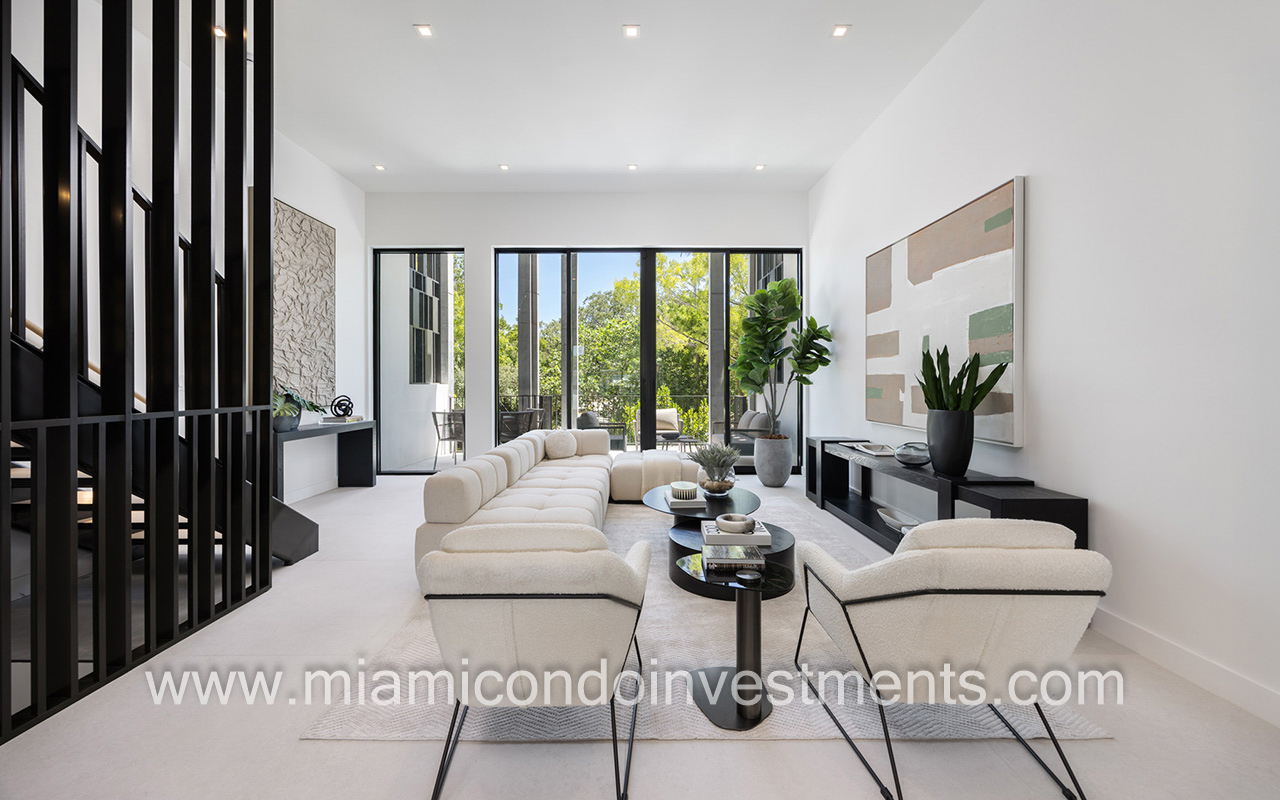 living room at The Roads Townhomes