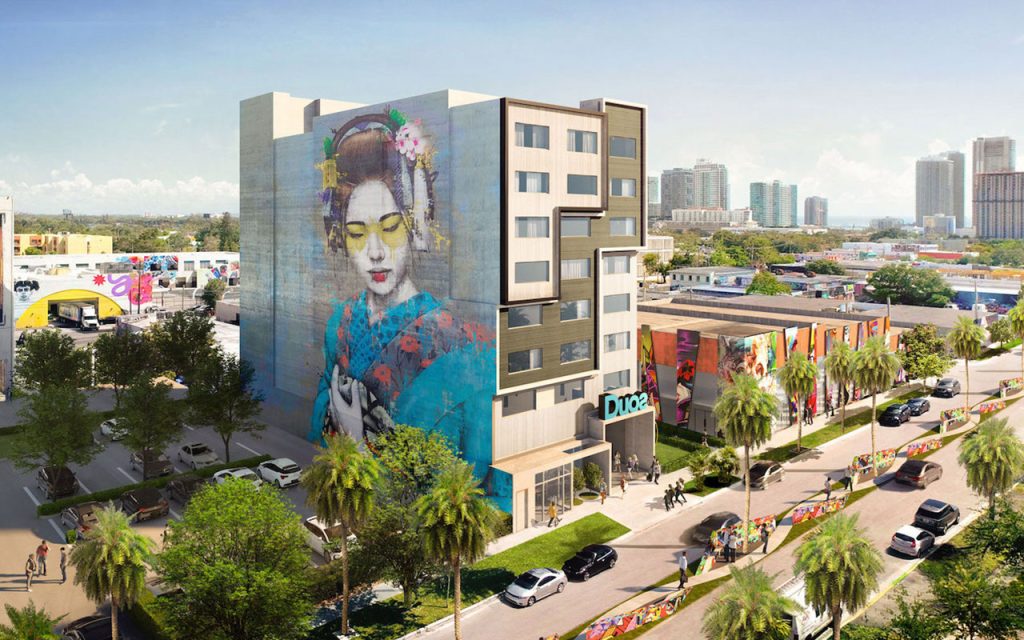 DUOS Wynwood condo hotel building