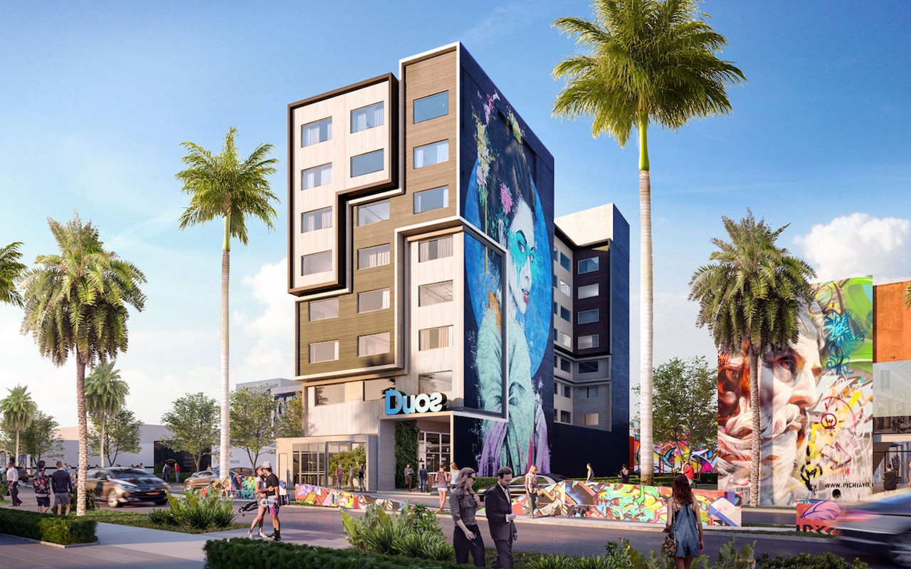 DUOS Wynwood condo-hotel rendering by MKDA