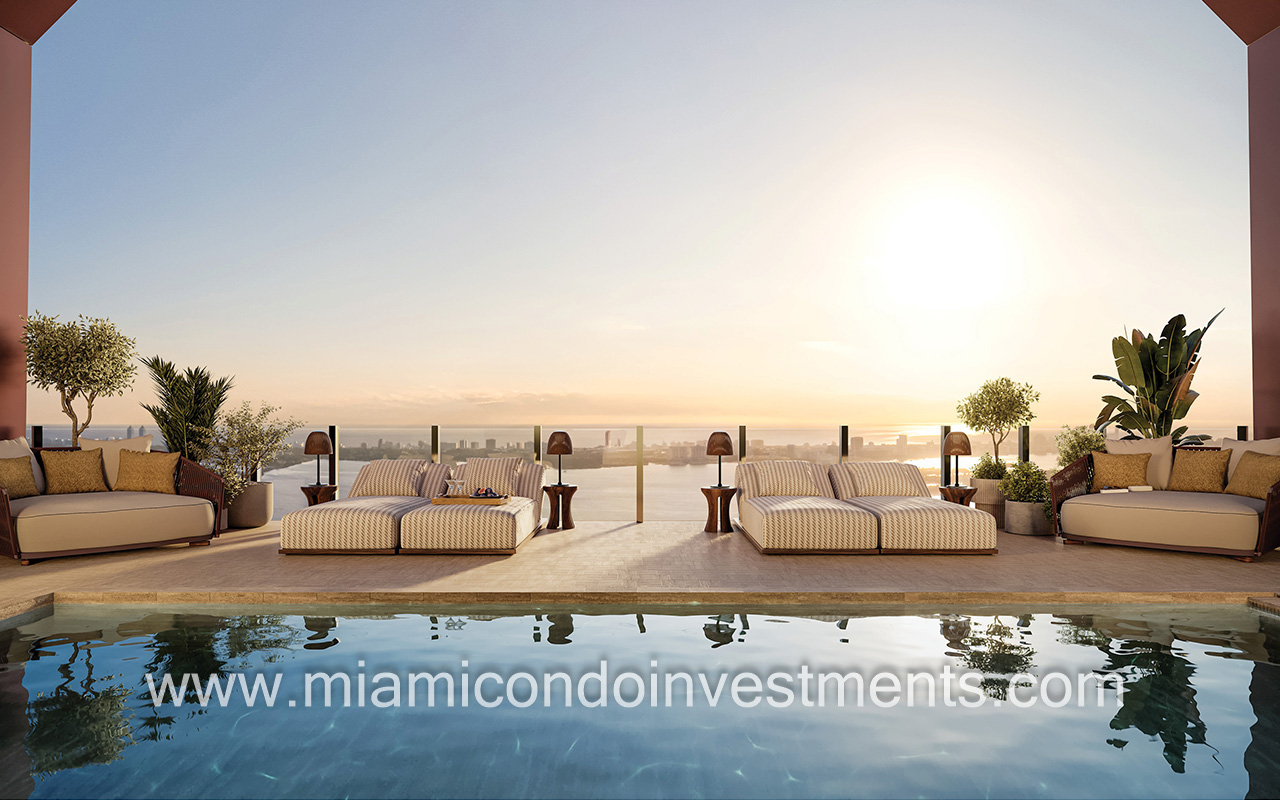 Villa Miami triplex penthouse rooftop swimming pool