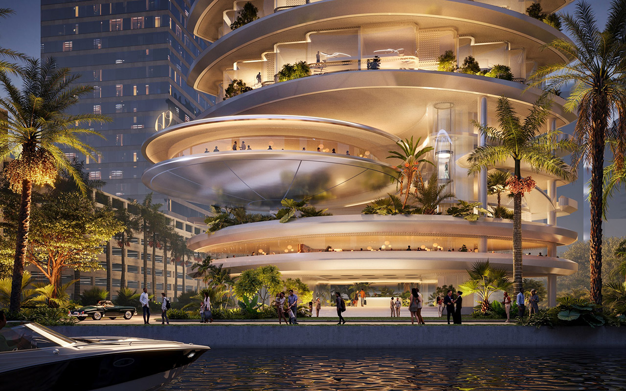 619 Brickell with Nobu waterfront restaurant