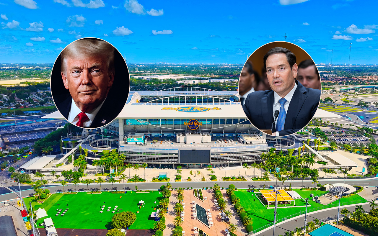 President Trump and Marco Rubio attending National Championship Game at Hard Rock Stadium