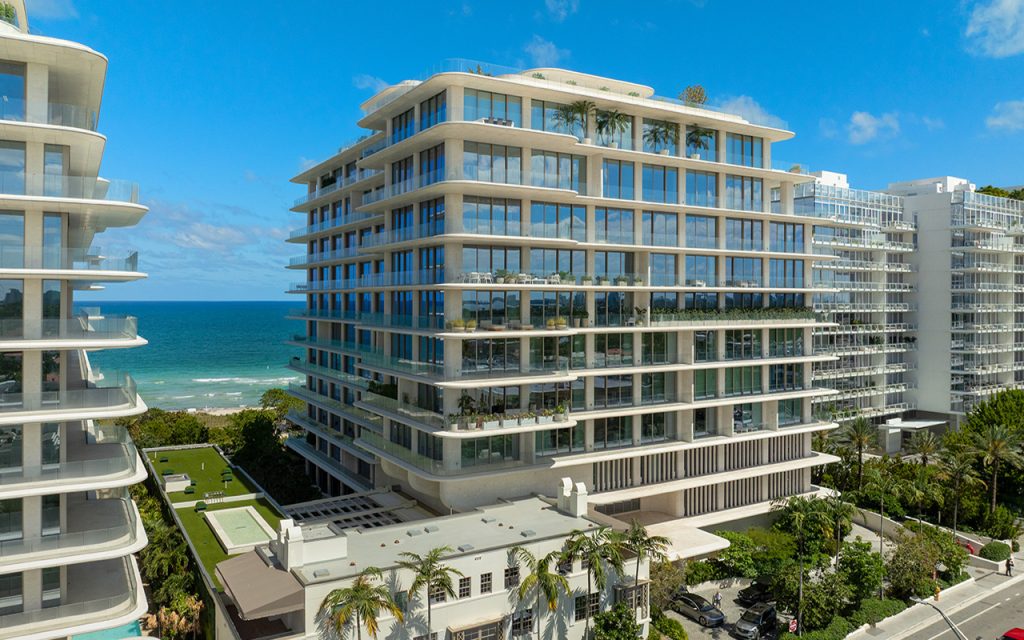 Seaway at the Surf Club drone angle view of condo building