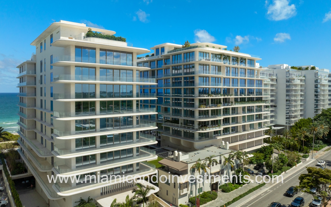 Seaway at the Surf Club drone view facing condo building exterior
