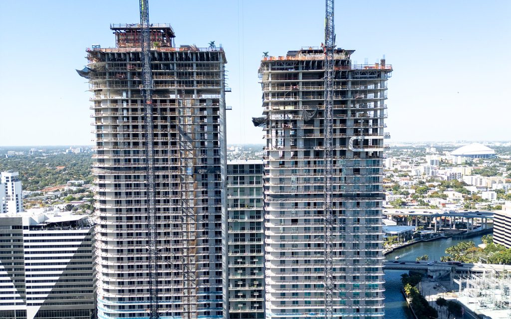LOFTY Brickell and The Standard Residences Brickell Miami top off