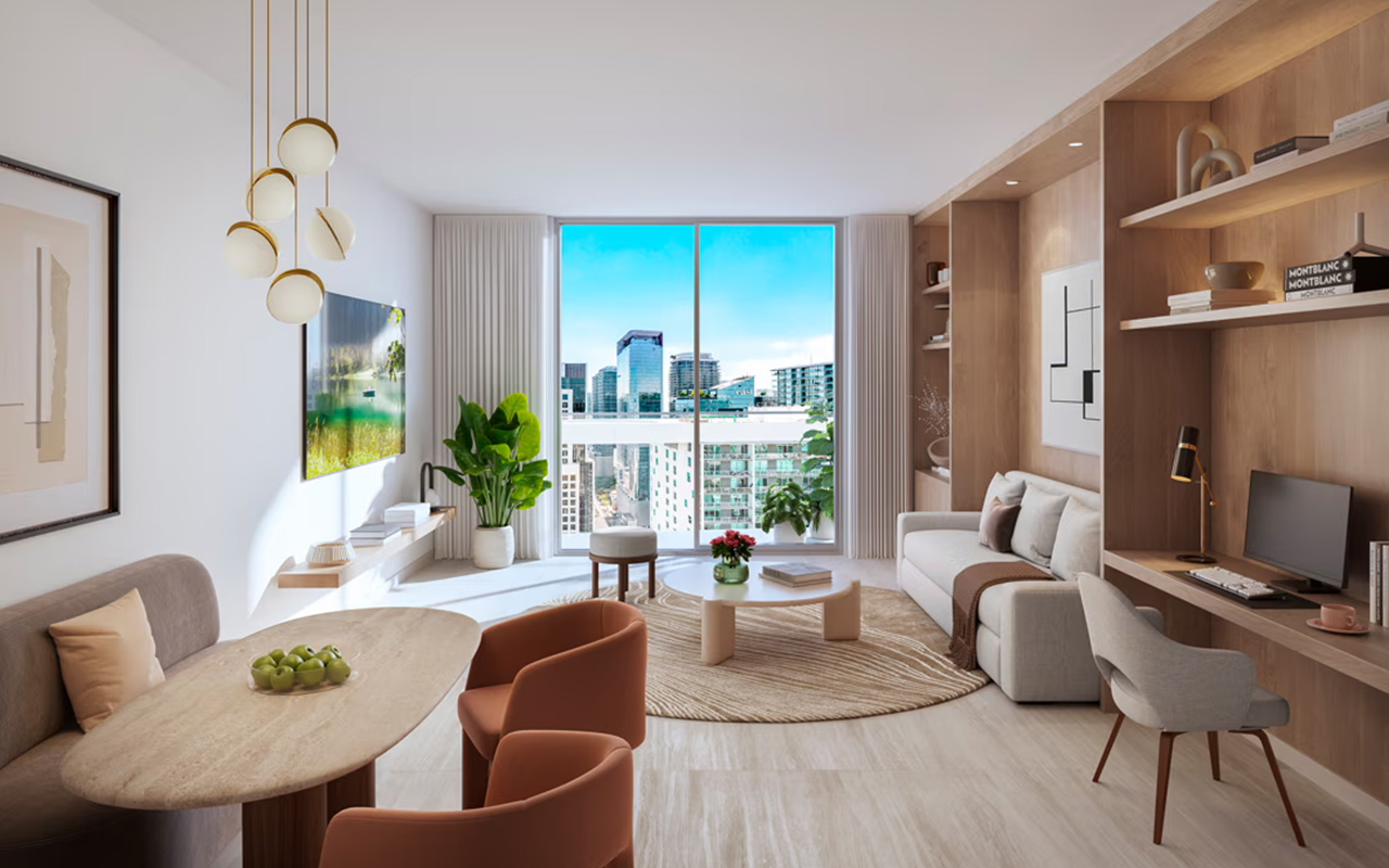 furnished studio at Viceroy Brickell