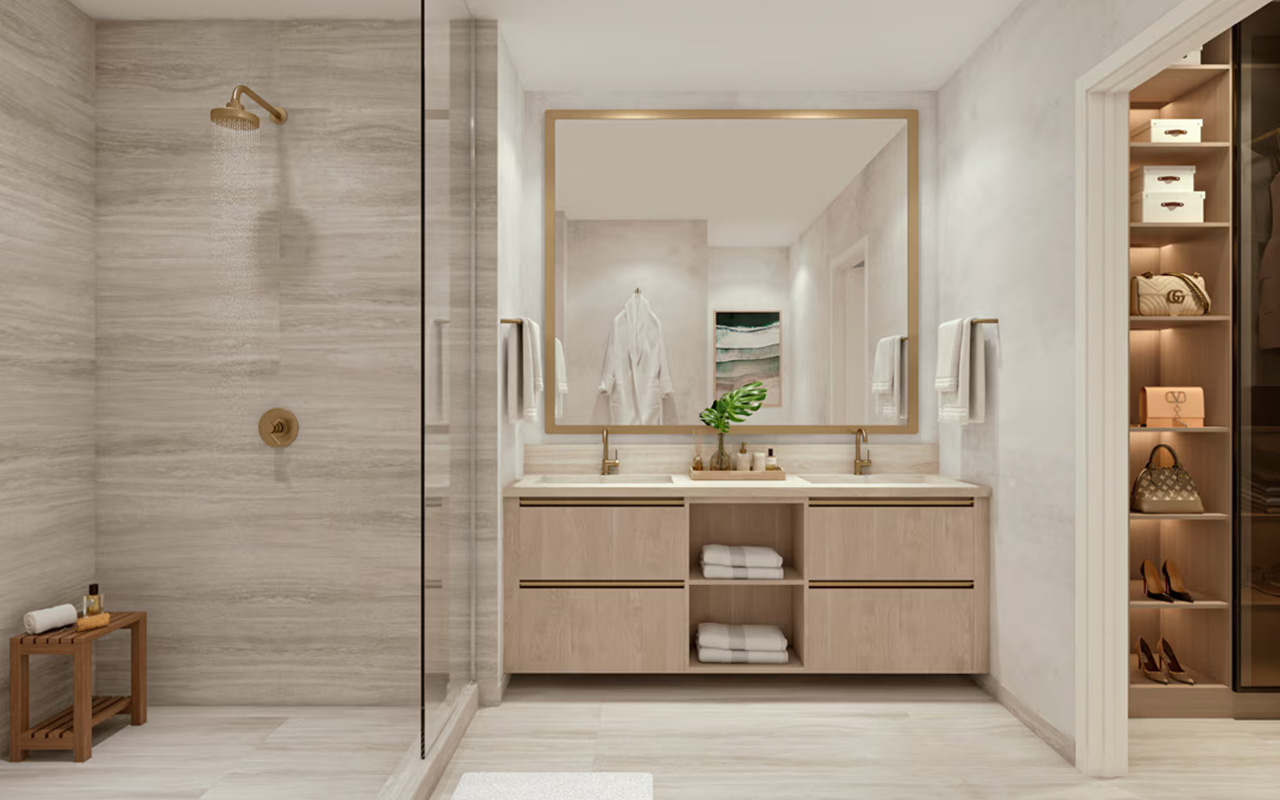 Viceroy Brickell primary bathroom