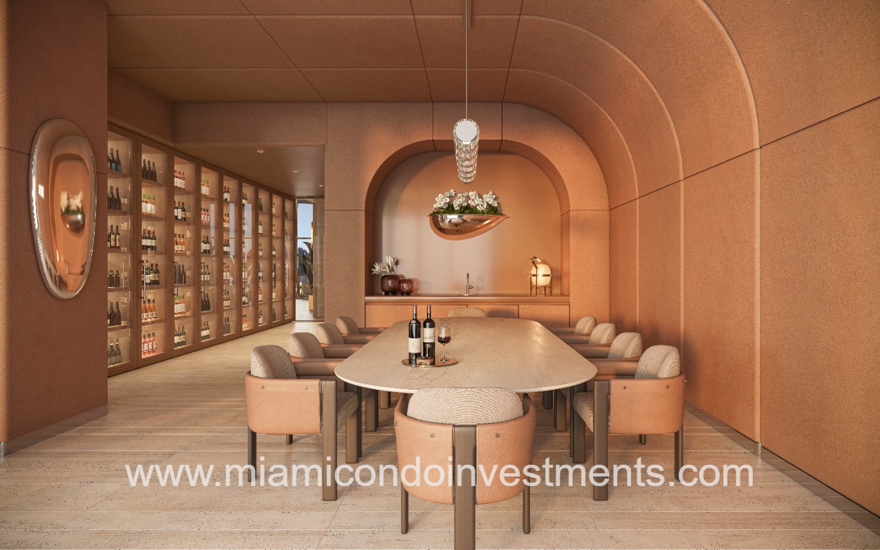 619 Brickell wine room