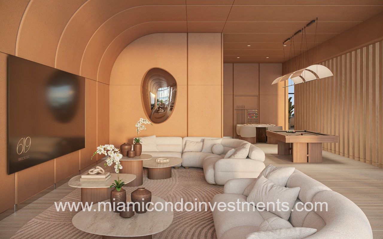 619 Brickell condo screening room