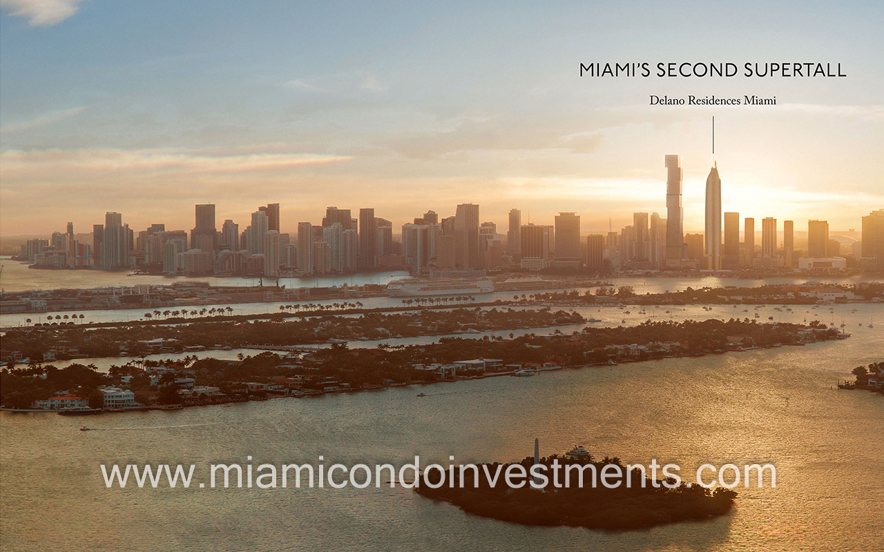 Delano Residences  Hotel Miami's second supertall tower