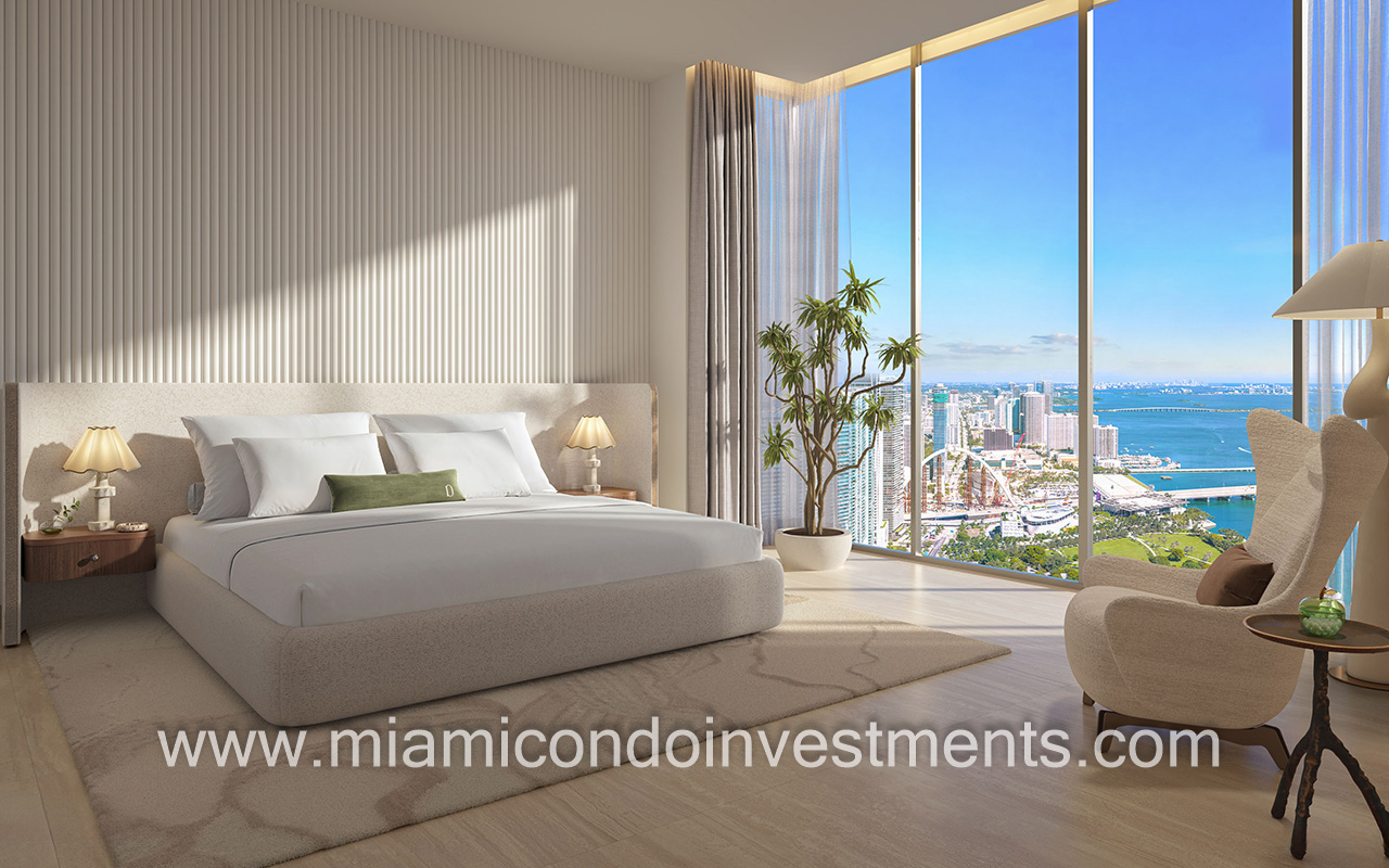 Delano Residences Miami primary bedroom