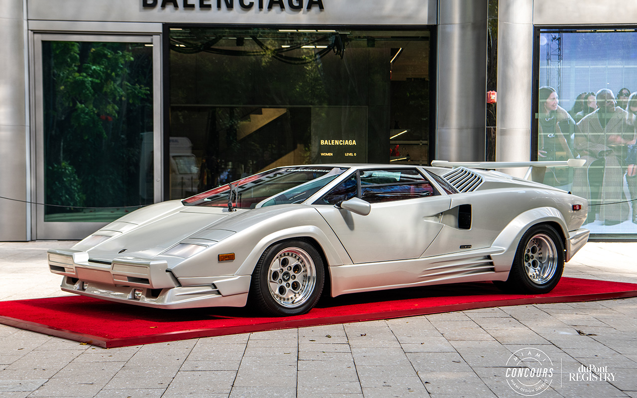 Lamborghini Countach on display at the Miami Concours