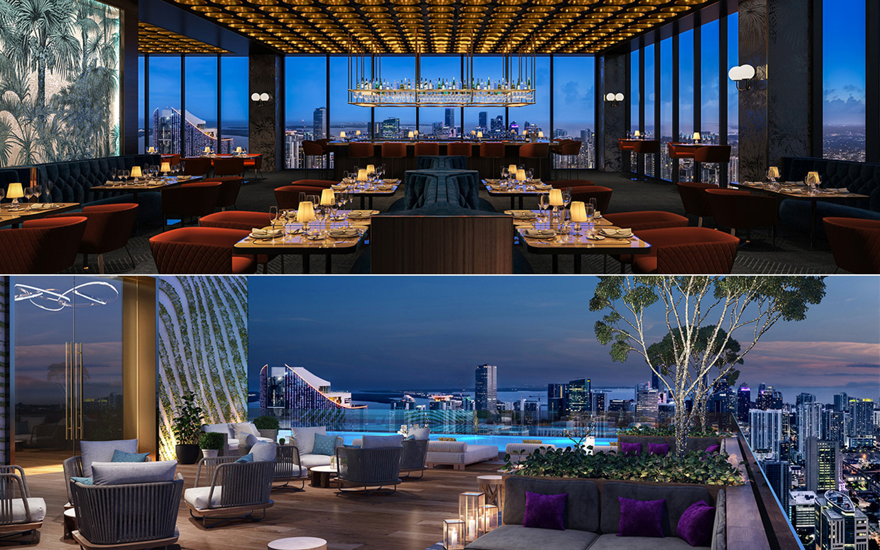 rooftop restaurant and nightclub at E11EVEN Hotel  Residences