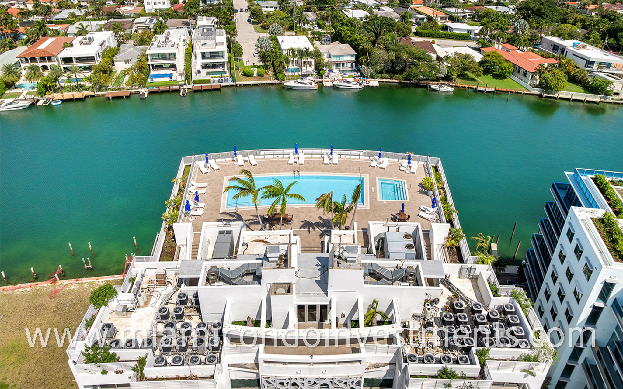 The Ivory condo in Bay Harbor Islands rooftop pool and sun deck
