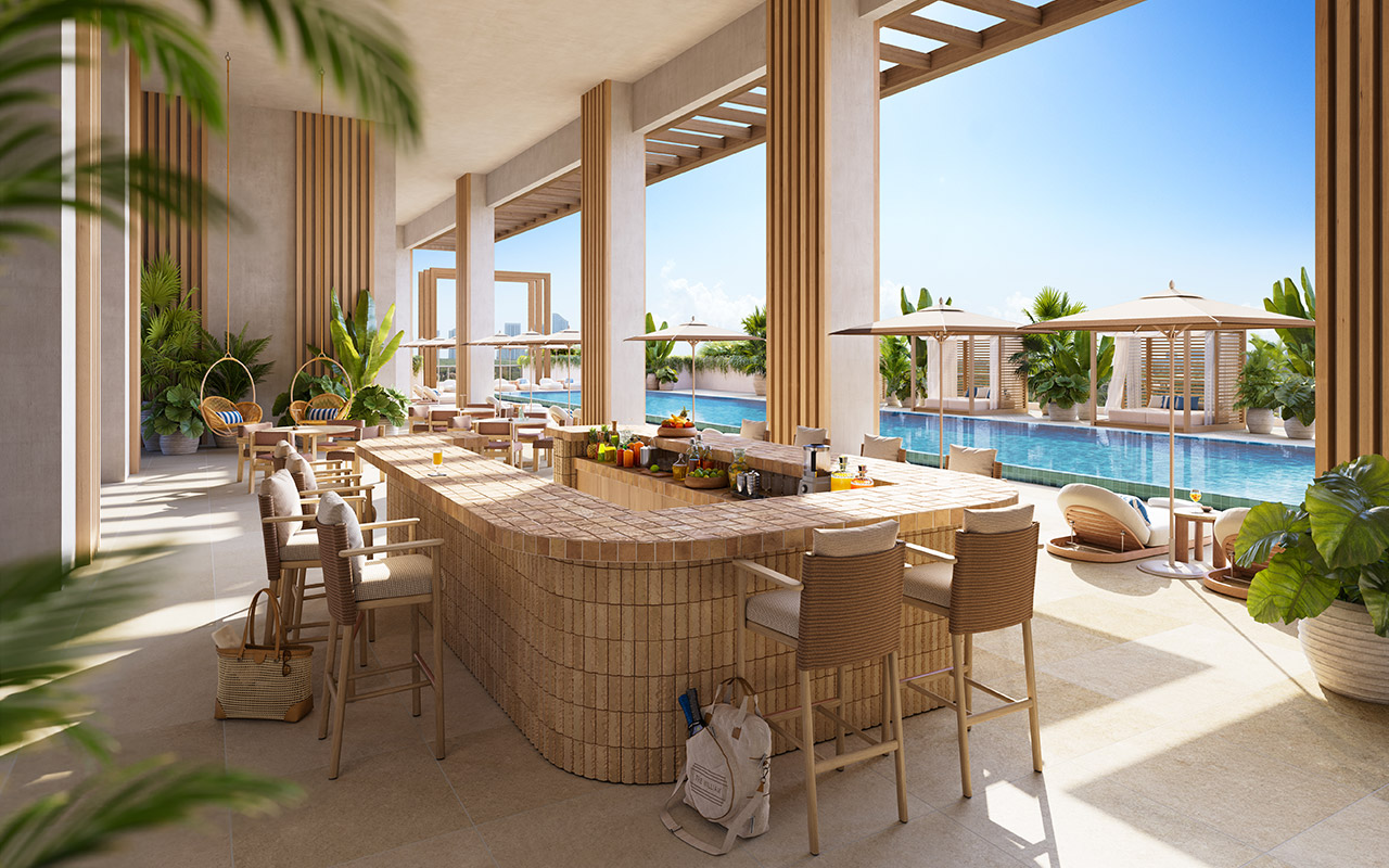 The William Residences outdoor bar