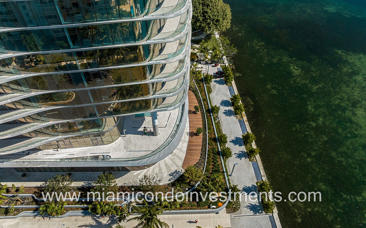 baywalk in front of Una Residences in Brickell