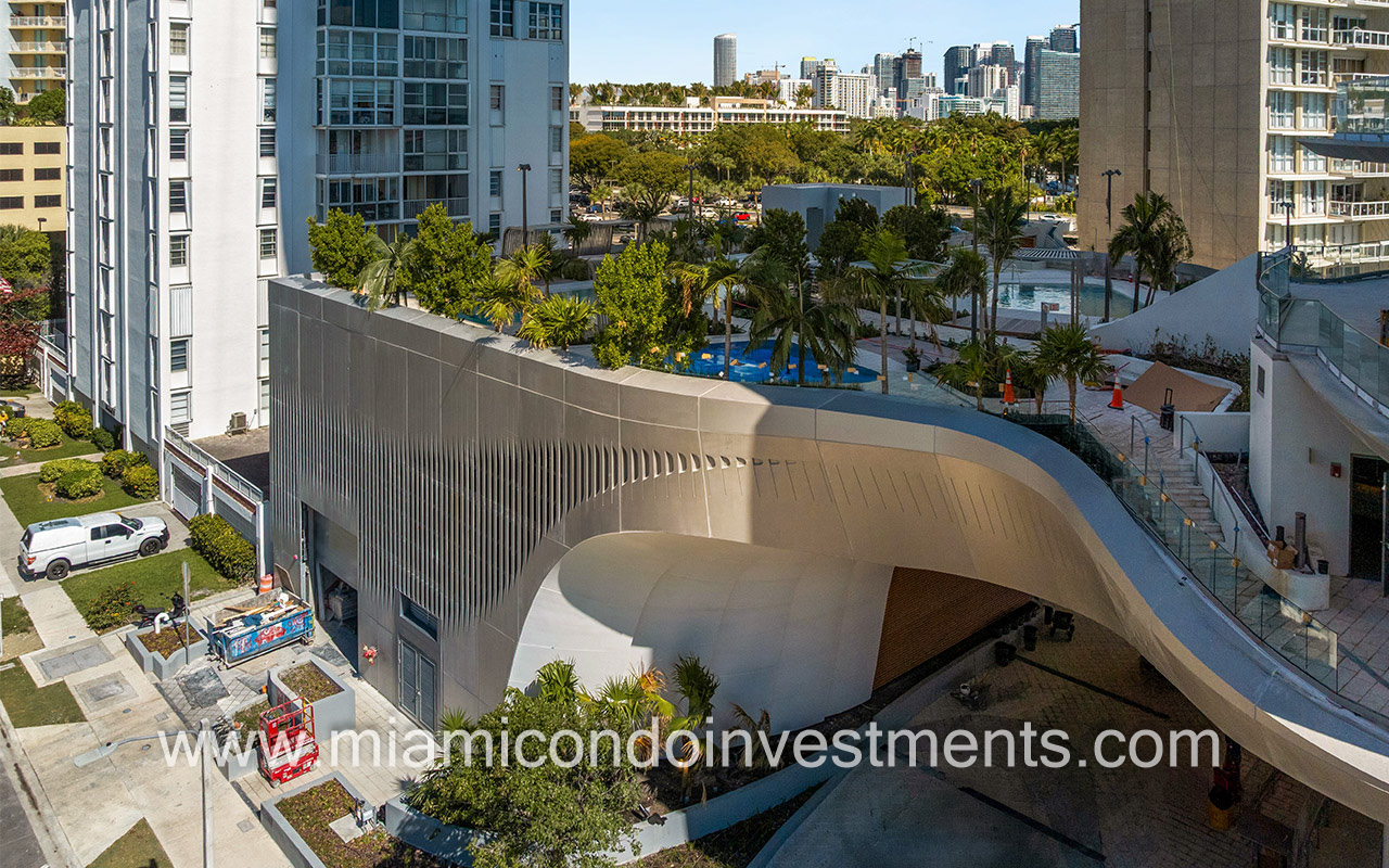 Una Residences underground parking garage designed by AS+GG Architecture