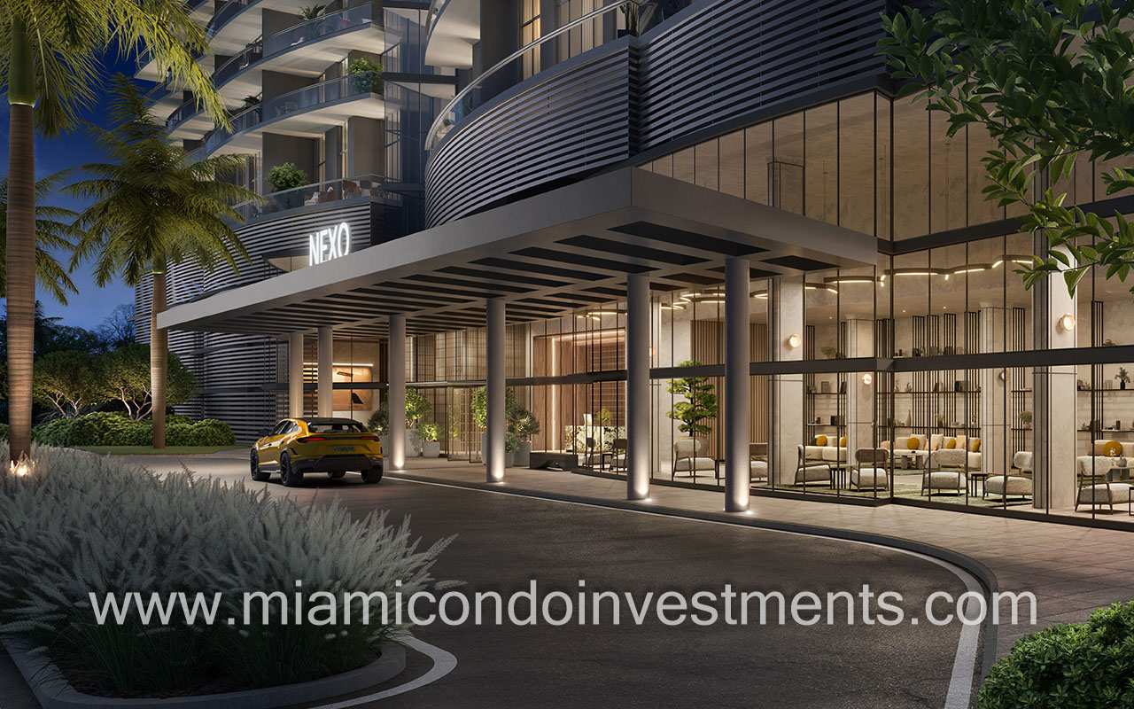 Nexo Residences condominium porte cochere