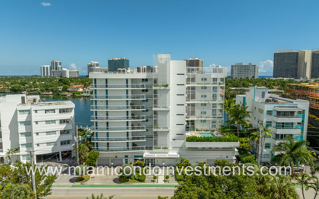 O Residences facing front of building