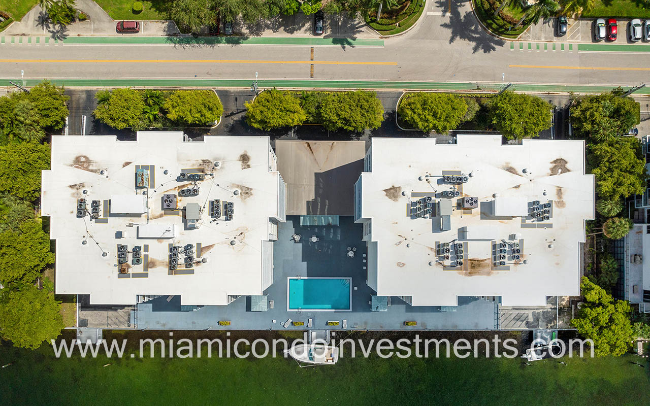 Ten Thousand Plaza drone of condo building roof