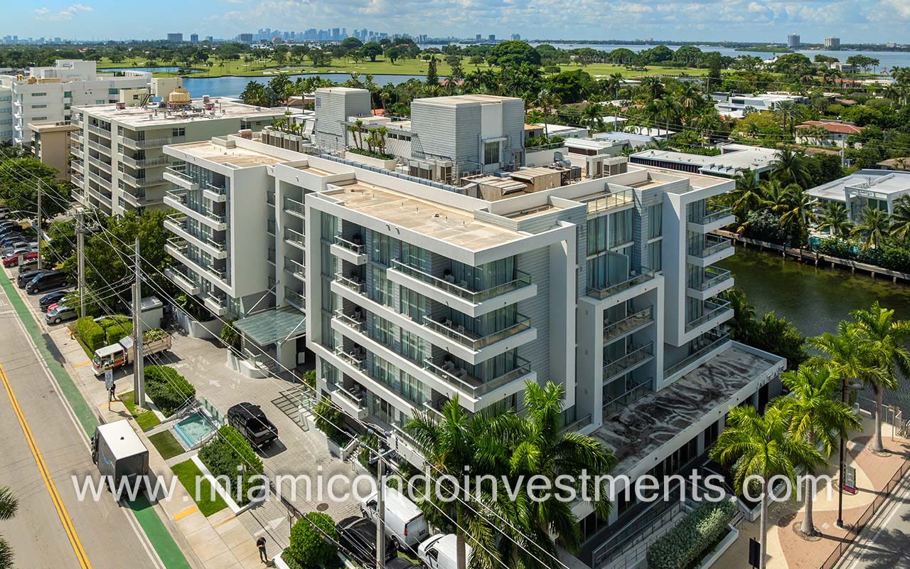 The Altair condo-hotel facing side angle of building