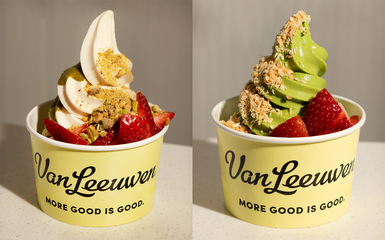 Van Leeuwen Froyo Tart and Froyo Matcha frozen yogurt
