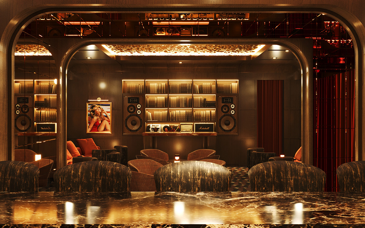 bartender view from 400 Vinyl Room