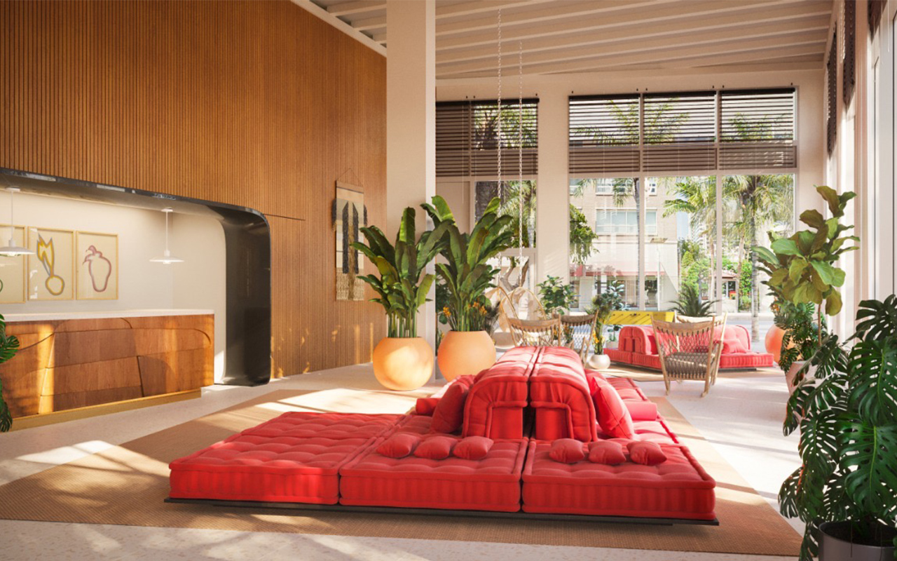 The Standard Residences Midtown Miami lobby