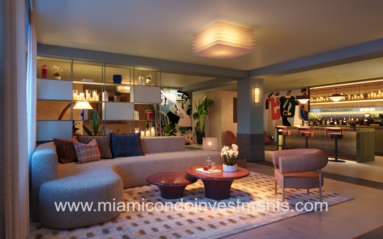 DUOS Wynwood bar and lounge seating areas