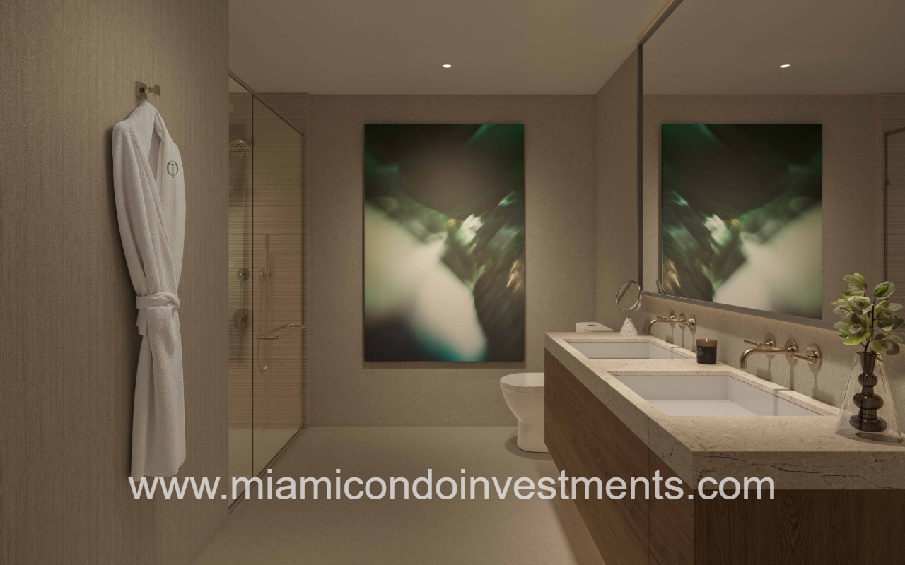 One Twenty Brickell Signature primary bathroom