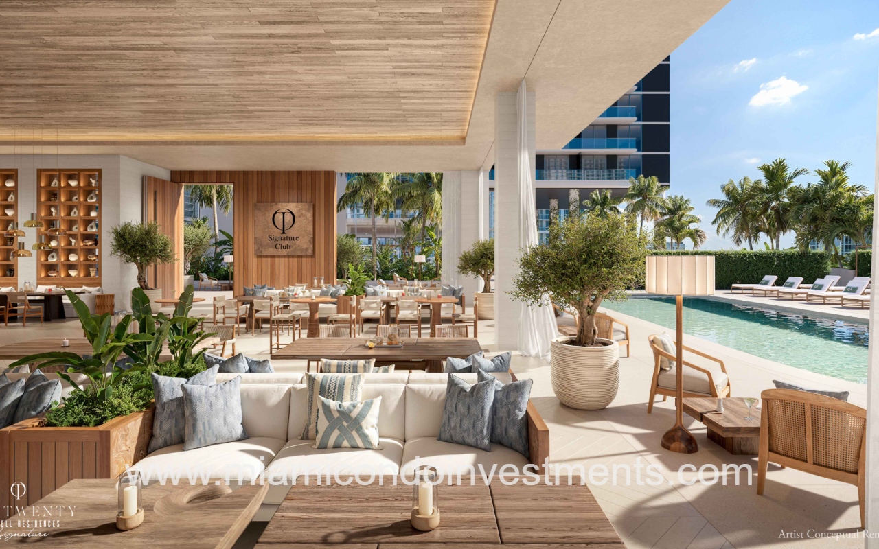 One Twenty Brickell Signature Club lounge seating