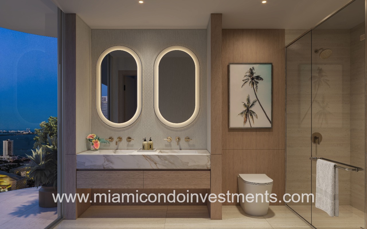Palm Tree Residences primary bathroom