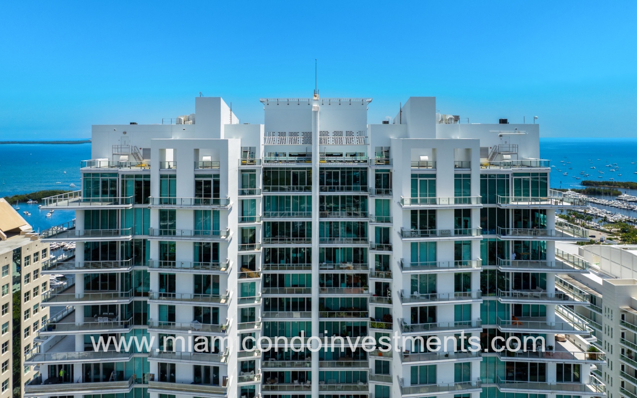 Grovenor House drone facing top half of condo building