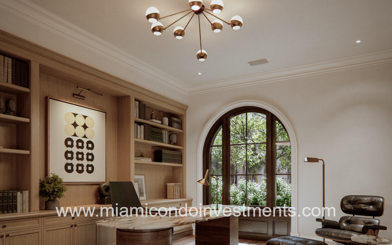 The George study with built in shelving and wall unit