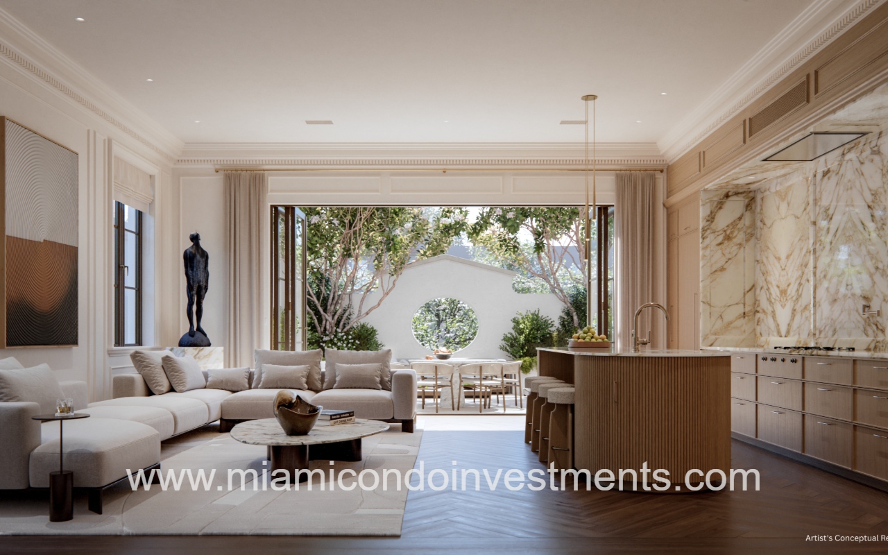 The George family room & kitchen